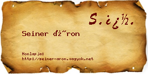 Seiner Áron névjegykártya